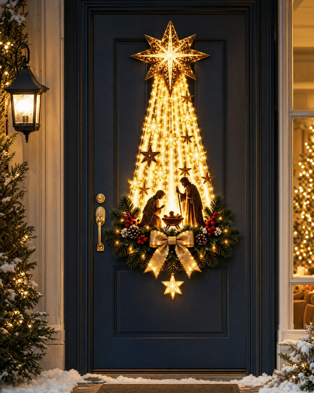 Star of Grace lighted nativity wall decor