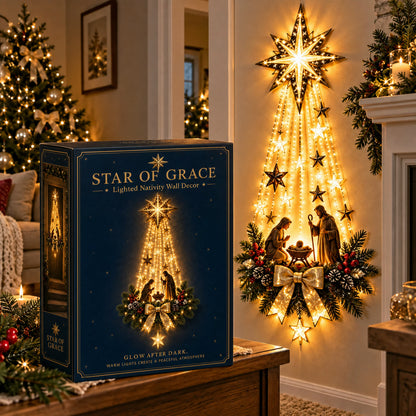 Star of Grace lighted nativity wall decor