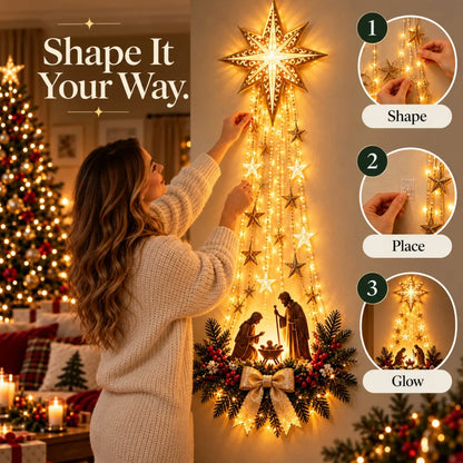 Star of Grace lighted nativity wall decor